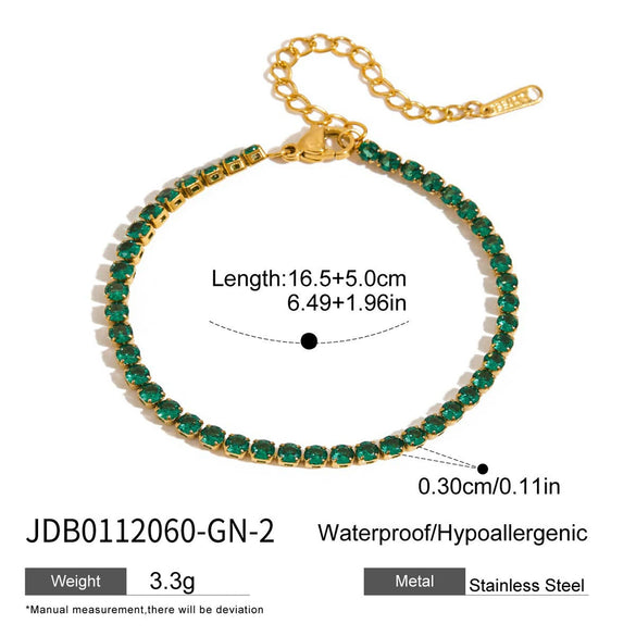 Wholesale Women's Stainless Steel Love Zircon Bracelet Geometric Pattern Electroplated Light Luxury High End Jewelry