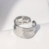 Wholesale Women's Stainless Steel Loveshaped Leaves Pattern Open Ring