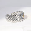 Wholesale Women's Stainless Steel Loveshaped Leaves Pattern Open Ring