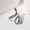 Wholesale Women's Stainless Steel Loveshaped Leaves Pattern Open Ring