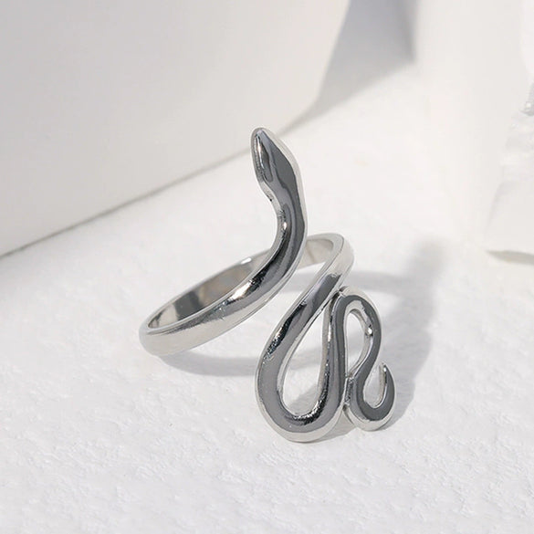 Wholesale Women's Stainless Steel Loveshaped Leaves Pattern Open Ring