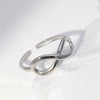 Wholesale Women's Stainless Steel Loveshaped Leaves Pattern Open Ring