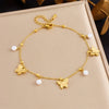 Wholesale Women's Stainless Steel Marine Life Anklet With Starfish And Turtle Pendant