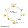 Wholesale Women's Stainless Steel Marine Life Pendant Anklet With Goldplated Turtle Dolphin Scallop Chain Animal Zodiac Design