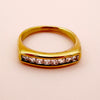 Wholesale Women's Stainless Steel Micro Inlaid Zircon Geometric Small Square Ring With Electroplating