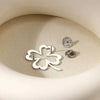 Wholesale Women's Stainless Steel Minimalist Four Leaf Clover Electroplating Brooch For Suit And Sweater