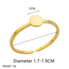 Wholesale Women's Stainless Steel Minimalist Open Finger Ring With Heart And Star Shapes Electroplated