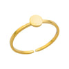 Wholesale Women's Stainless Steel Minimalist Open Finger Ring With Heart And Star Shapes Electroplated