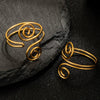 Wholesale Women's Stainless Steel Multi Layer Irregular Geometric Ring Electroplated With 18K Gold