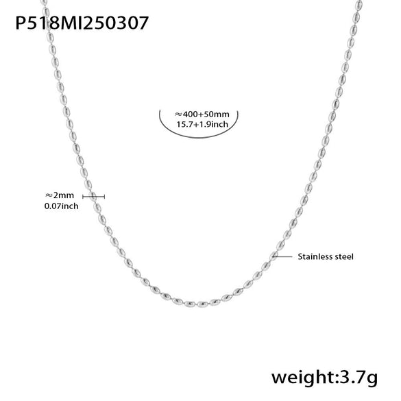 Wholesale Women's 316L Stainless Steel Multilayer Clavicle Chain With Rectangular Zircon Beads Pvd Plated In 18K Gold Light Luxury Geometric Style