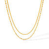 Wholesale Women's Stainless Steel Multilayer Ushape Geometric Necklace With Electroplating Vacuum Real Gold In Furnace Treatment