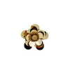 Wholesale Women's Stainless Steel Multipetal Flower Open Ring With Weaving Design