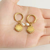 Wholesale Women's 316L Stainless Steel Natural Geometric Earrings With Electroplating Treatment