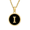 Wholesale Women's Stainless Steel Natural Shell Letter Necklace With Oil Dripping Titanium Steel Pendant And Electroplated 18K Gold