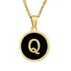 Wholesale Women's Stainless Steel Natural Shell Letter Necklace With Oil Dripping Titanium Steel Pendant And Electroplated 18K Gold