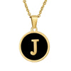 Wholesale Women's Stainless Steel Natural Shell Letter Necklace With Oil Dripping Titanium Steel Pendant And Electroplated 18K Gold