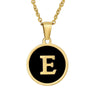 Wholesale Women's Stainless Steel Natural Shell Letter Necklace With Oil Dripping Titanium Steel Pendant And Electroplated 18K Gold