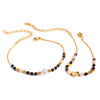 Wholesale Women's Stainless Steel Natural Stone Geometric Beaded Love Bracelet With Electroplating Retro Fashion Jewelry