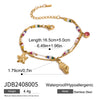 Wholesale Women's Stainless Steel Natural Stone Geometric Marine Style Diy Bracelet With Electroplating