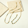 Wholesale Women's Stainless Steel Necklace And Bracelet With Geometric Design Pvdp Furnace Real Gold Treatment