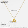 Wholesale Women's Stainless Steel Necklace With Flower Pendant Vacuum Real Gold Plated In Pvd Furnace And Black Rope Chain