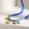Wholesale Women's Stainless Steel Necklace With Heartshaped And Geometric Pendants Pvd Furnace Vacuum Real Gold Plated