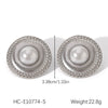 Wholesale Women's Stainless Steel Oil Drop Geometric Earrings With Retro Temperament