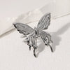 Wholesale Women's Stainless Steel Open Gold Plated Finger Ring With Butterfly Design And Animal Pattern