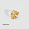 Wholesale Women's Stainless Steel Open Love Ring With Heart Pattern And Pvd Furnace Real Gold Plating