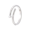 Wholesale Women's Stainless Steel Open Nail Ring With Geometric Design And Electroplating Treatment