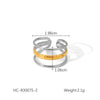 Wholesale Women's Stainless Steel Open Ring Geometric Style Electroplated