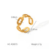 Wholesale Women's Stainless Steel Open Ring Geometric Style Electroplated