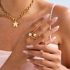 Wholesale Women's Stainless Steel Open Ring Jewelry With Geometric Pattern And French Retro Style Electroplated