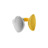 Wholesale Women's Stainless Steel Open Ring With Fan Shell Shape Electroplated In Natural Style