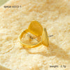 Wholesale Women's Stainless Steel Open Ring With Fan Shell Shape Electroplated In Natural Style