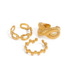 Wholesale Women's Stainless Steel Open Ring With Geometric Design And Electroplating