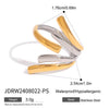 Wholesale Women's Stainless Steel Open Ring With Gold And Silver Color Matching Geometric Style And Electroplating Design