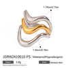 Wholesale Women's Stainless Steel Open Ring With Gold And Silver Color Matching Geometric Style And Electroplating Design