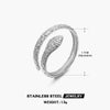 Wholesale Women's Stainless Steel Open Snake Ring With Real Gold Plating And Animal Style