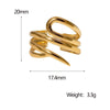 Wholesale Women's Stainless Steel Openended Geometric Ring With Electroplating Minimalist Style