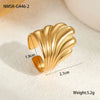 Wholesale Women's Stainless Steel Opening Ring Jewelry With Geometric Design And Electroplating Process Light Luxury Style