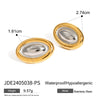 Wholesale Women's Stainless Steel Oval Geometric Electroplated Earrings