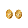 Wholesale Women's Stainless Steel Pearl Flower Earrings In French Court Style With Electroplating