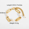 Wholesale Women's Stainless Steel Pearl Stacked Bracelet With Geometric Design And Electroplating