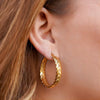 Wholesale Women's Stainless Steel Plant Flowers Style Wheat Ear Earrings With Geometric Leaves Pattern And Electroplating Treatment
