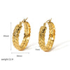 Wholesale Women's Stainless Steel Plant Flowers Style Wheat Ear Earrings With Geometric Leaves Pattern And Electroplating Treatment