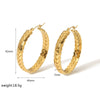 Wholesale Women's Stainless Steel Plant Flowers Style Wheat Ear Earrings With Geometric Leaves Pattern And Electroplating Treatment