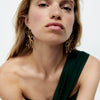Wholesale Women's Stainless Steel Pvd Furnace Vacuum Real Gold Plated Exaggerated Stylish Oversized Flower Earrings
