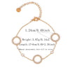 Wholesale Women's Stainless Steel Real Gold Plated Bracelet With Heart Circle And Eight Pointed Star Design