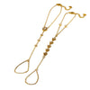 Wholesale Women's Stainless Steel Real Gold Plated Geometric Flower Wrist Chain Bracelet Niche Jewelry